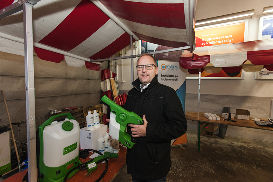 Magnus demar elektrostatisk desinfektion